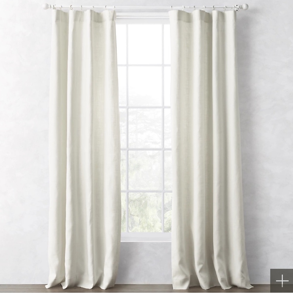 RH Teen Sheer Linen-Cotton Drapery Panel